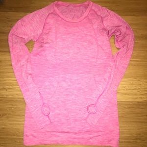 Lululemon Pink Swiftly Tech Long Sleeve Crew 8